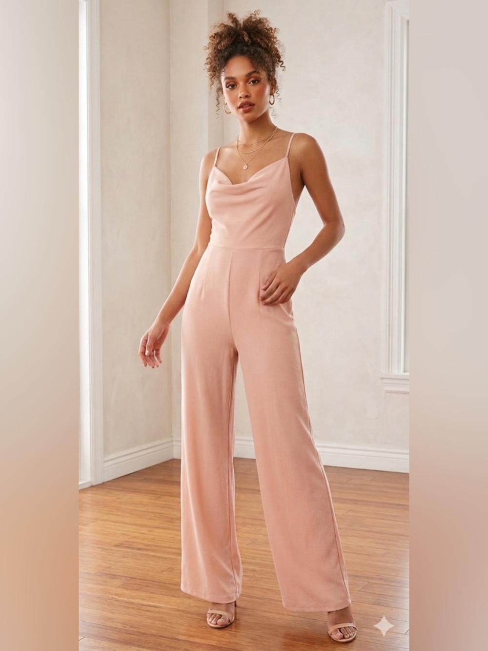 Forever 21 Jumpsuit Blush Medium M Cami Style Modern